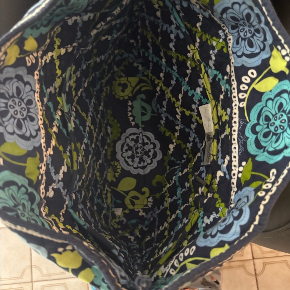 Vera Bradley Disney Print Floral Patterned Tote Bag